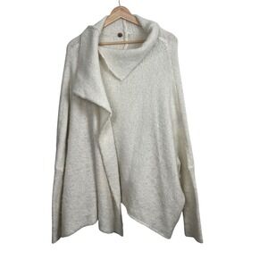 Free People FP One Cream Oversized Knit Cardigan Sweater Dolman Sleeve XS S